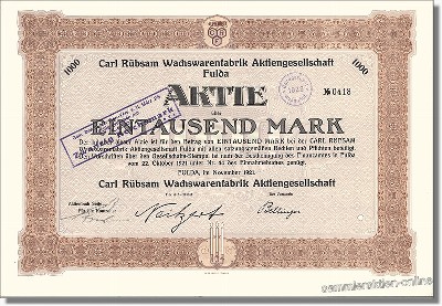 Carl Rübsam Wachswarenfabrik AG