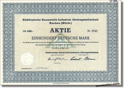 Süddeutsche Baumwolle-Industrie AG