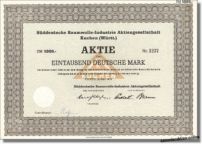 Süddeutsche Baumwolle-Industrie AG