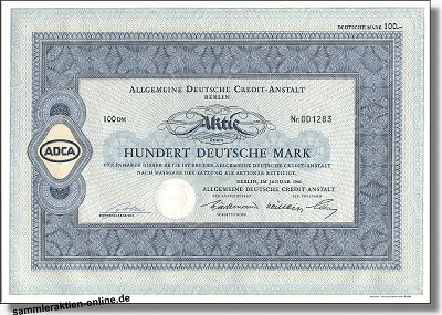 Allgemeine deutsche Credit-Anstalt - ADCA - Rabobank