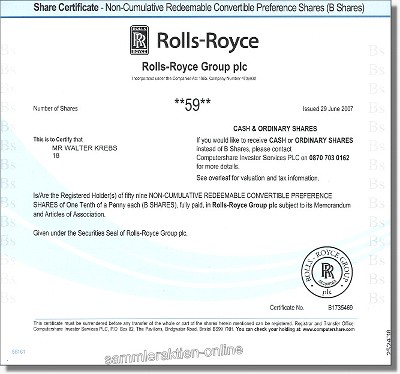Rolls Royce Group Plc.