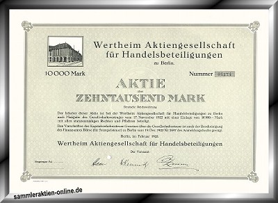 Wertheim AG für Handelsbeteiligungen