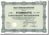Garn-Aktiengesellschaft vorm. Färberei Glauchau