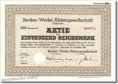 Becker Werke Aktiengesellschaft