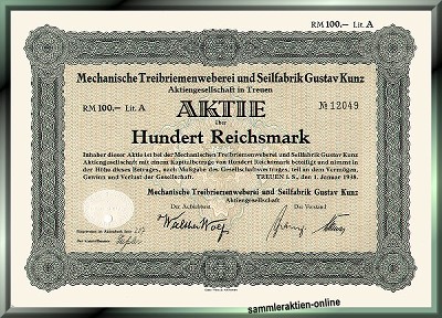 Mechanische Treibriemenweberei und Seilfabrik Gustav Kunz AG