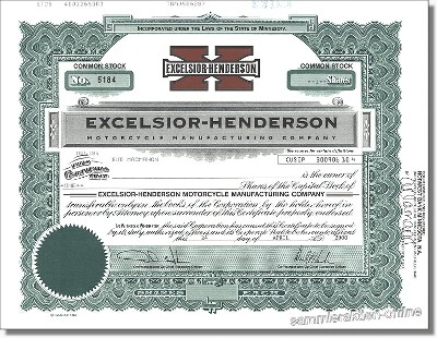 Excelsior-Henderson Motorcycle Manufacturing