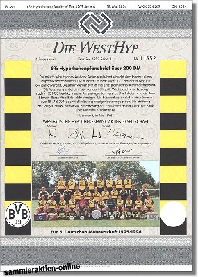 Borussia Dortmund, Deutscher Meister 1996