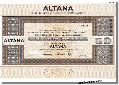 Altana Industrie-Aktien und Anlagen AG
