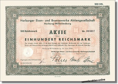 Harburger Eisen- und Bronzewerke AG - heute Krupp