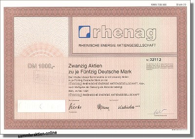 Rheinische Energie AG Rhenag