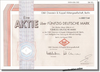 O & K Orenstein & Koppel Aktiengesellschaft