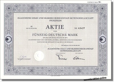 Allgemeine Gold- und Silberscheideanstalt - AGOSI