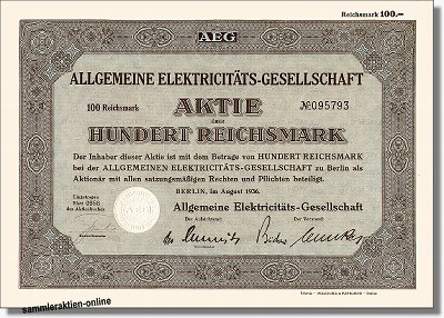 AEG Allgemeine Elektricitäts-Gesellschaft