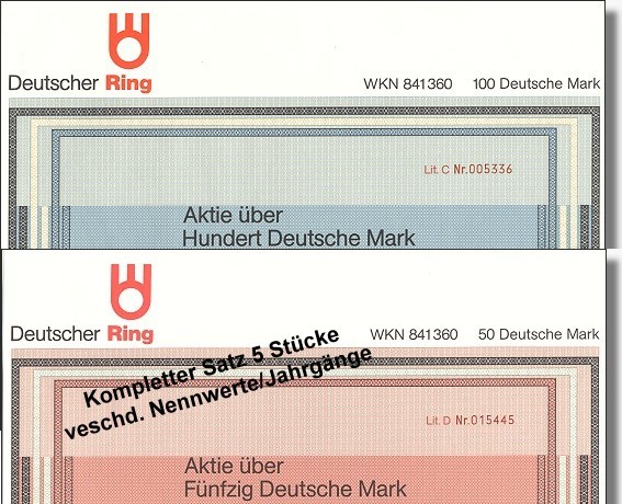 Dokter Genealogie Meer dan wat dan ook Deutscher Ring Lebensversicherung <b>5-er Satz komplett</b>