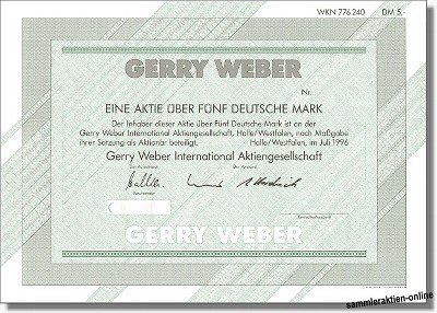 Gerry Weber International Aktiengesellschaft