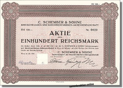 C. Schember & Söhne Brückenwaagen und Maschinenfabriken