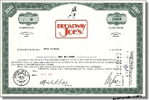 Broadway Joe's Inc. - Joe Namath