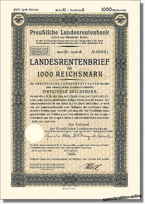 Preußische Landesrentenbank - heute Postbank
