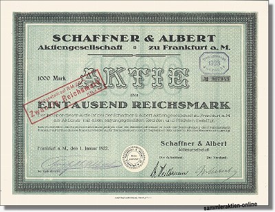 Schaffner und Albert Aktiengesellschaft