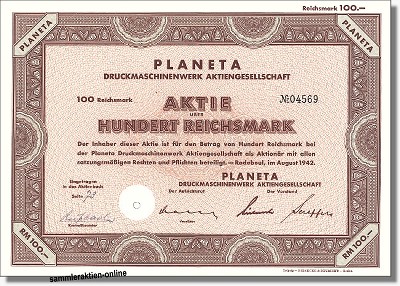 PLANETA Druckmaschinenwerk AG, Koenig & Bauer