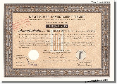 Deutscher Investment Trust - DIT Thesaurus