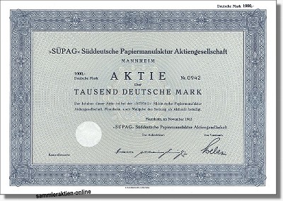 Süpag Süddeutsche Papiermanufaktur-Aktiengesellschaft