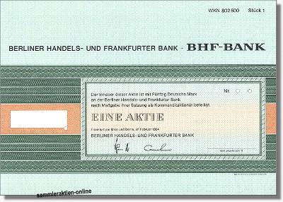 Berliner Handels- und Frankfurter Bank - BHF-Bank