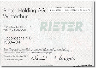 Rieter Holding AG