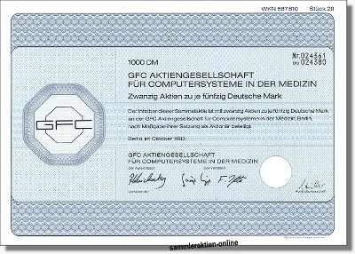 GFC AG für Computersysteme in der Medizin