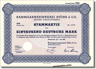 Kammgarnspinnerei Stöhr & Co. Aktien-Gesellschaft