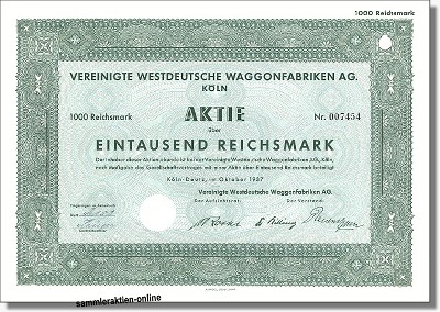 Vereinigte Westdeutsche Waggonfabriken AG - Deutz