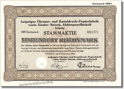 Leipziger Chromo- und Kunstdruck-Papierfabrik vorm. Gustav Najork, AG