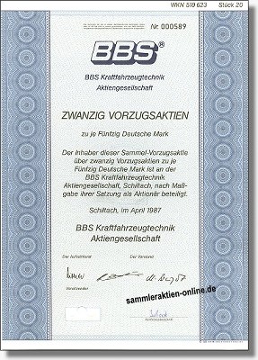 BBS Kraftfahrzeugtechnik Aktiengesellschaft