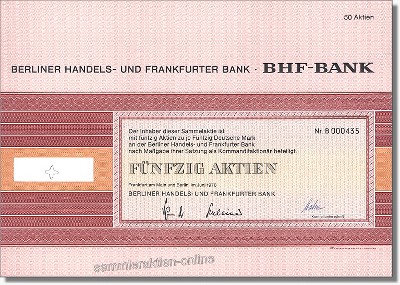 Berliner Handels- und Frankfurter Bank - BHF-Bank