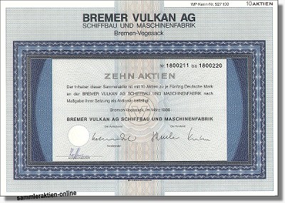 Bremer Vulkan AG Schiffbau und Maschinenfabrik