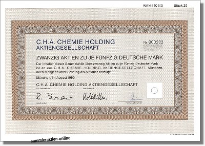 C.H.A. Chemie Holding AG