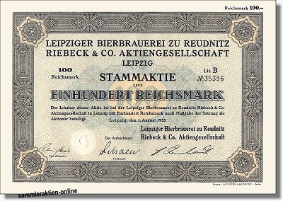 Leipziger Bierbrauerei zu Reudnitz Riebeck & Co.