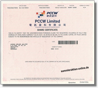PCCW Ltd. (ehem Pacific Century Cyberworks)