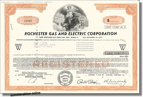rochester-gas-electric-corporation-bond-einzelst-cke