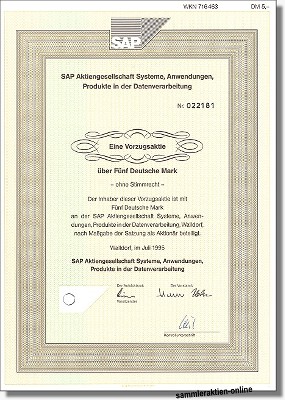 SAP Aktiengesellschaft Systeme, Anwendungen, Produkte in der Datenverarbeitung