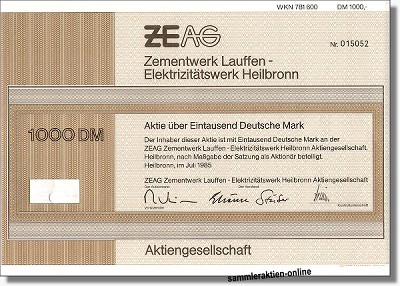 ZEAG Zementwerk Lauffen - Elektrizitätswerk Heilbronn