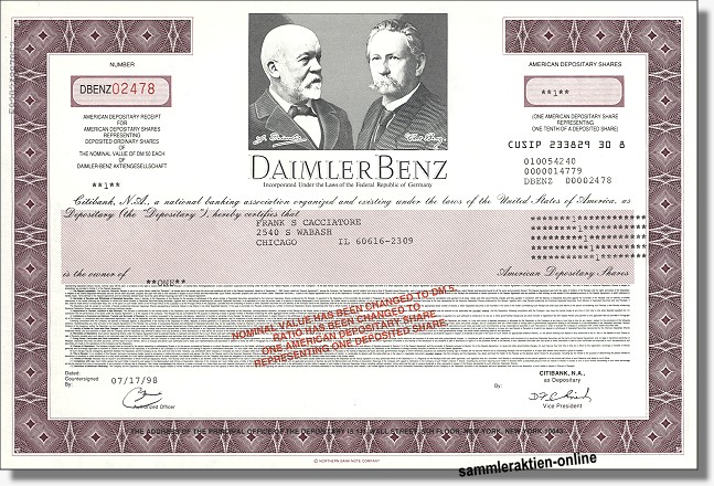 Aktienkurs Daimler Benz